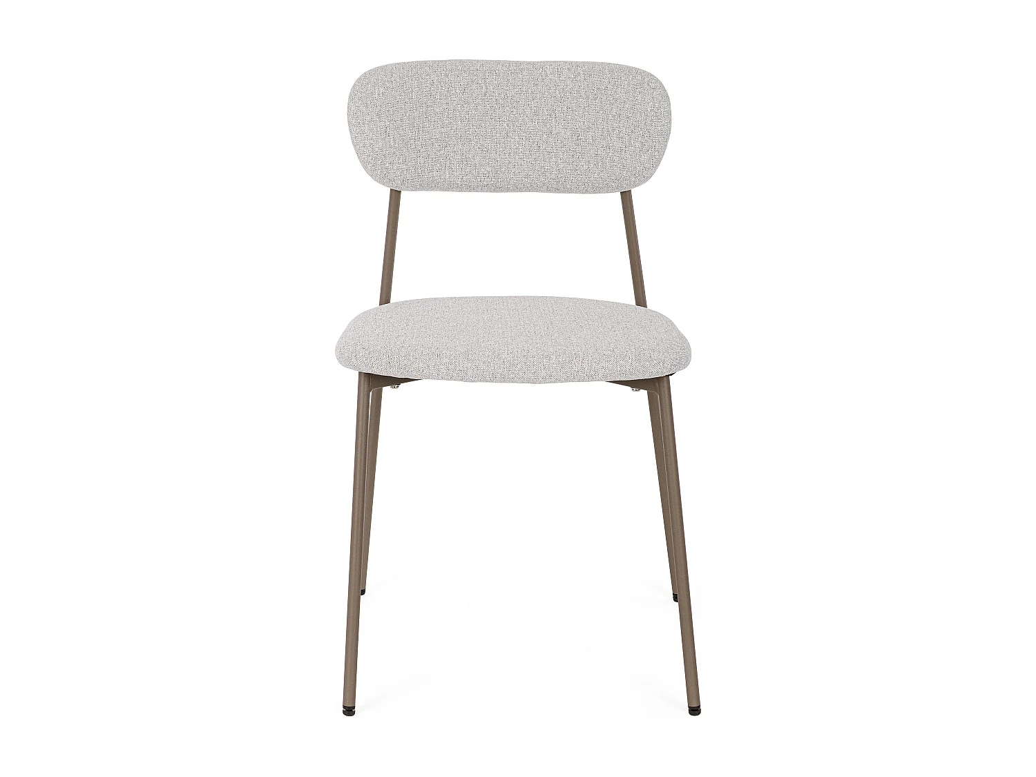 Juego de 4 sillas INKA – acero pintado negro o café y asiento acolchado-ribete verde crudo