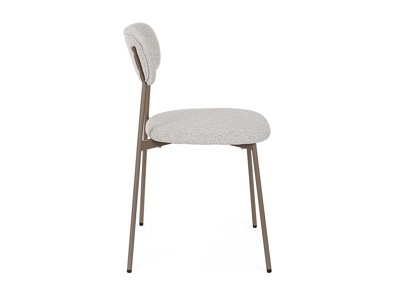 Juego de 4 sillas INKA – acero pintado negro o café y asiento acolchado-ribete verde crudo