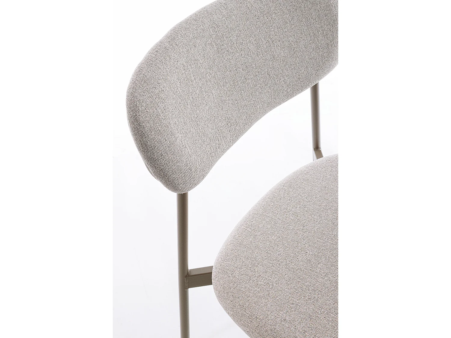 Juego de 4 sillas INKA – acero pintado negro o café y asiento acolchado-ribete verde crudo