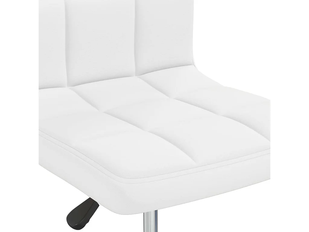 Chaise de salle à manger 6 pc Blanc Similicuir 33