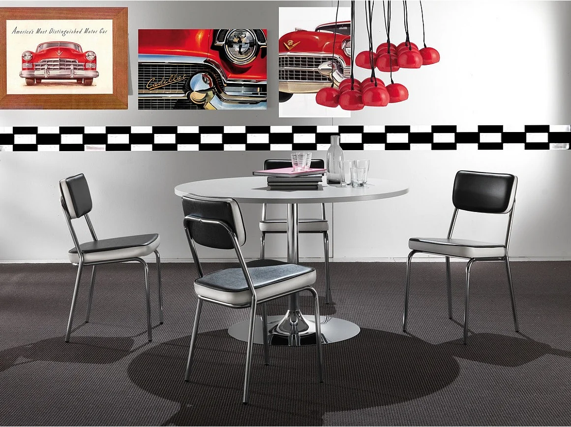 Originele stoel in jaren 60-stijl - Set van 2-Kleur Rood