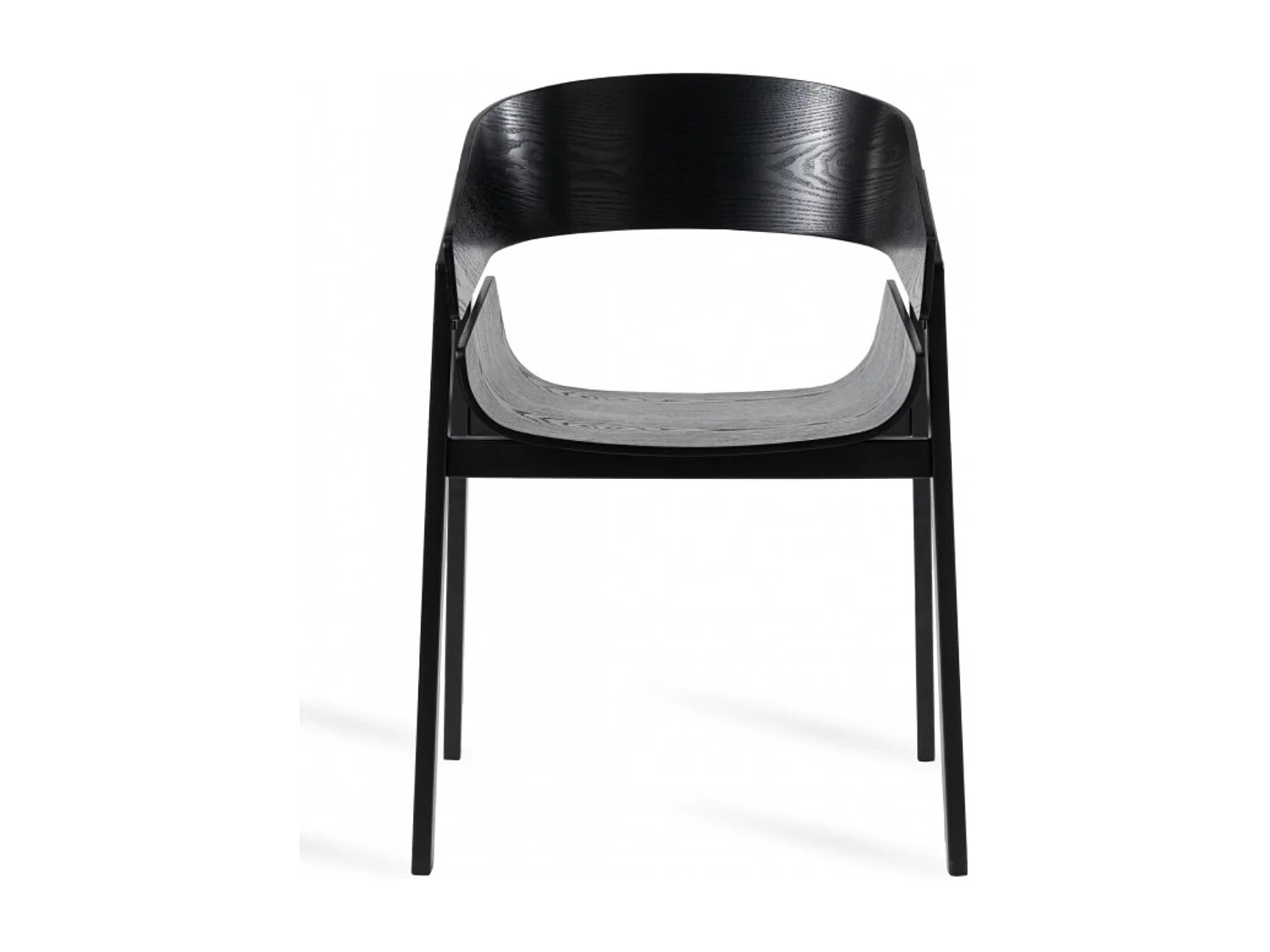 Chaise en bois de frêne noir Kinbo