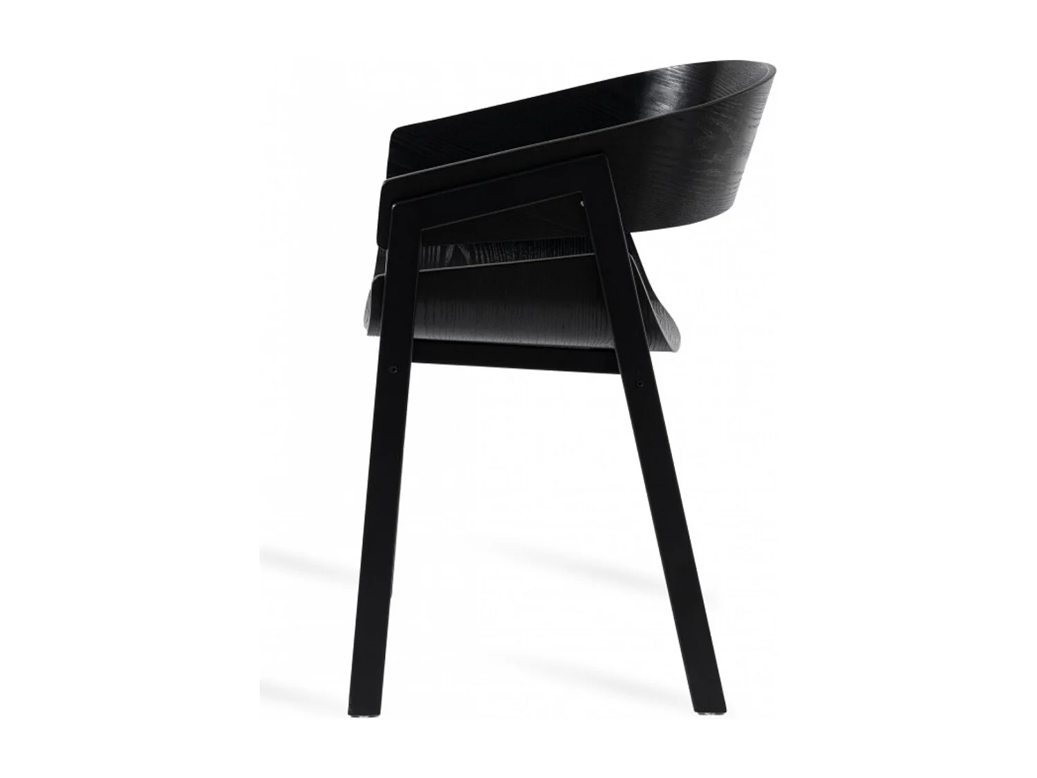 Chaise en bois de frêne noir Kinbo