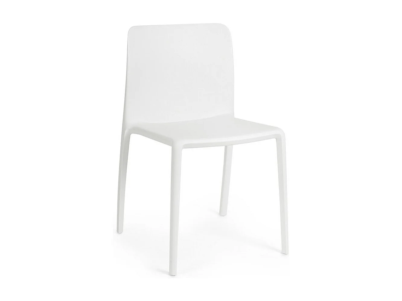 Lot de 4 chaises empilables polypropylène KLOVIS-Blanc