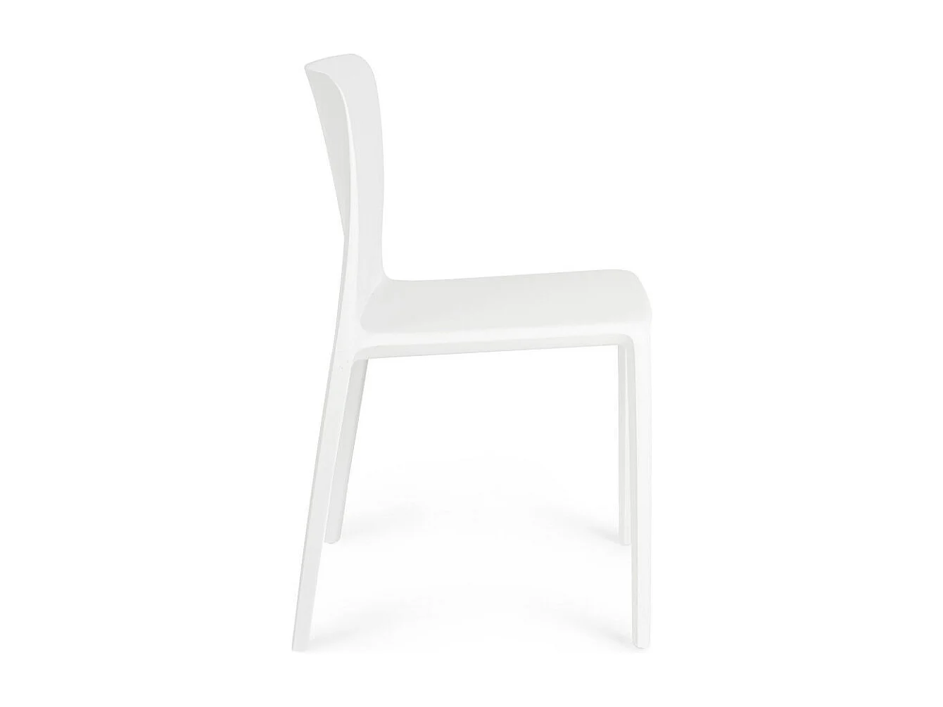 Lot de 4 chaises empilables polypropylène KLOVIS-Blanc