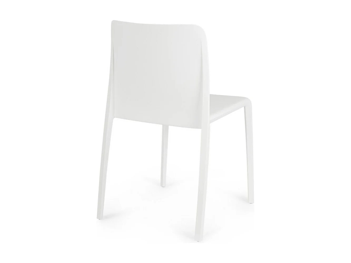 Lot de 4 chaises empilables polypropylène KLOVIS-Blanc