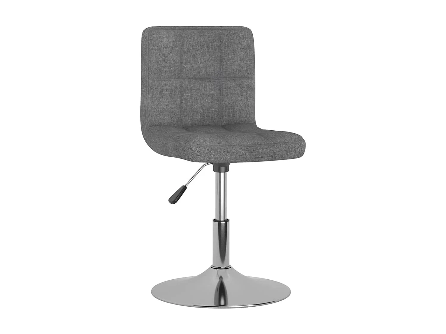 Chaise pivotante de salle à manger 2 pc Gris clair Tissu 19