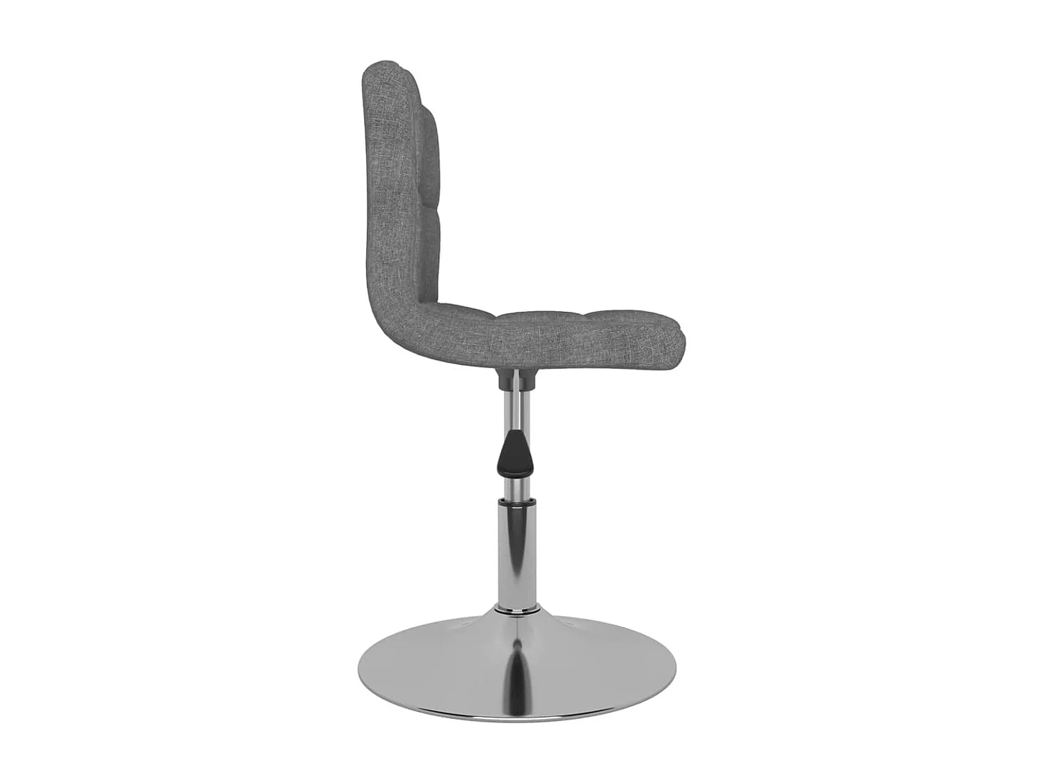 Chaise pivotante de salle à manger 2 pc Gris clair Tissu 19