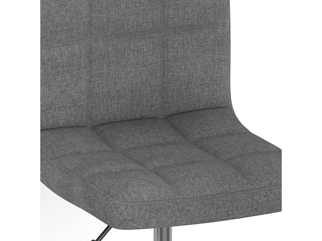 Chaise pivotante de salle à manger 2 pc Gris clair Tissu 19