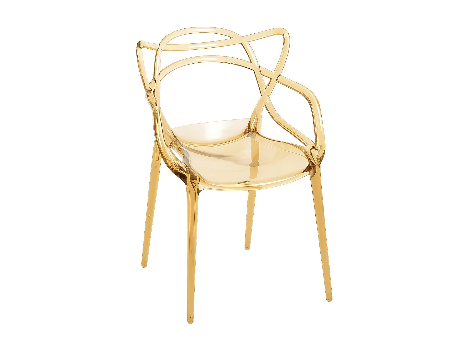 Chaise transparente BELIANO premium – Design & Polyvalente-Doré