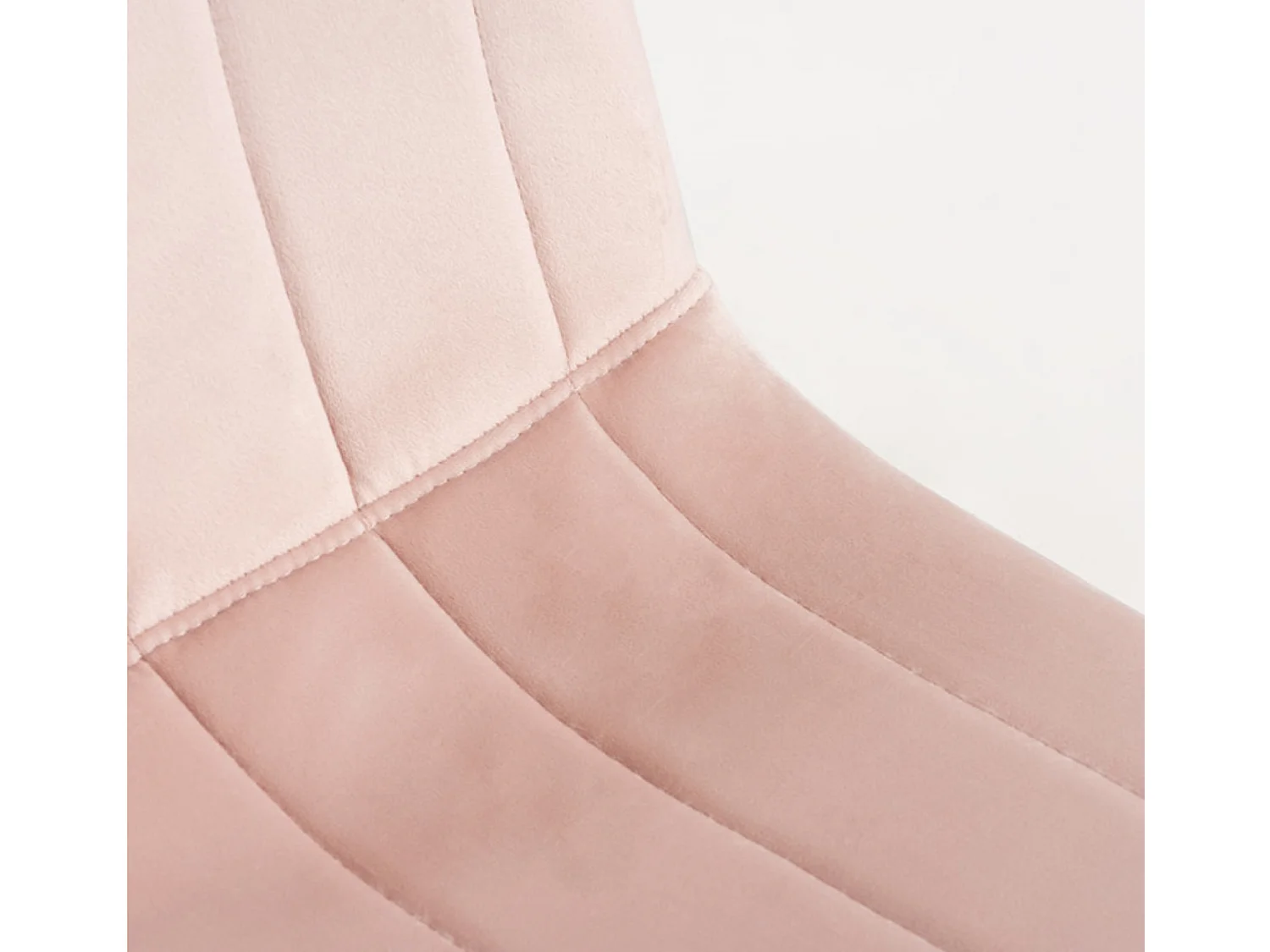 Juego de 2 sillas LONDA – Terciopelo y patas de acero negro-Rosa claro