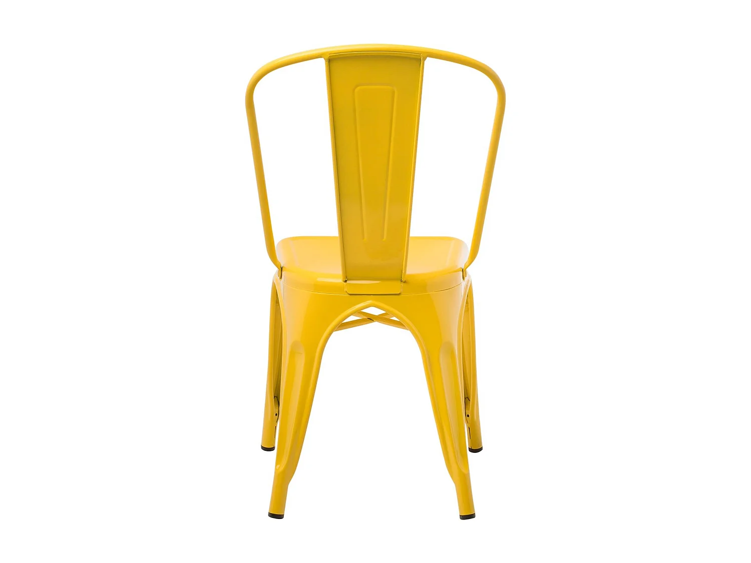 Chaise industrielle en acier brillant KONTOIR-Jaune