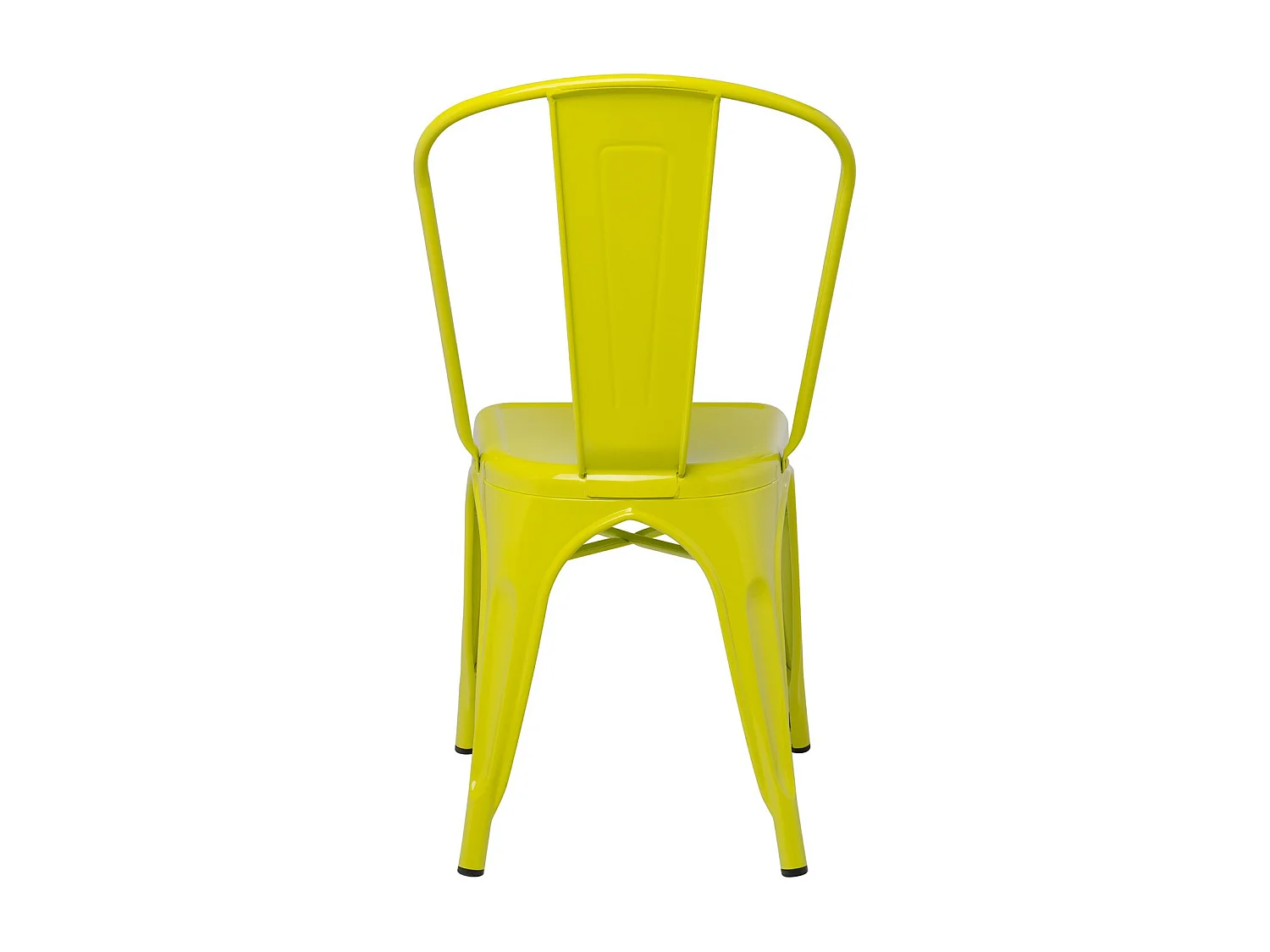 Chaise industrielle en acier brillant KONTOIR-Vert pistache