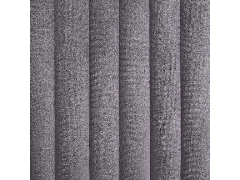 Chaise velours gris et pied métal noir Mikee - Lot de 4