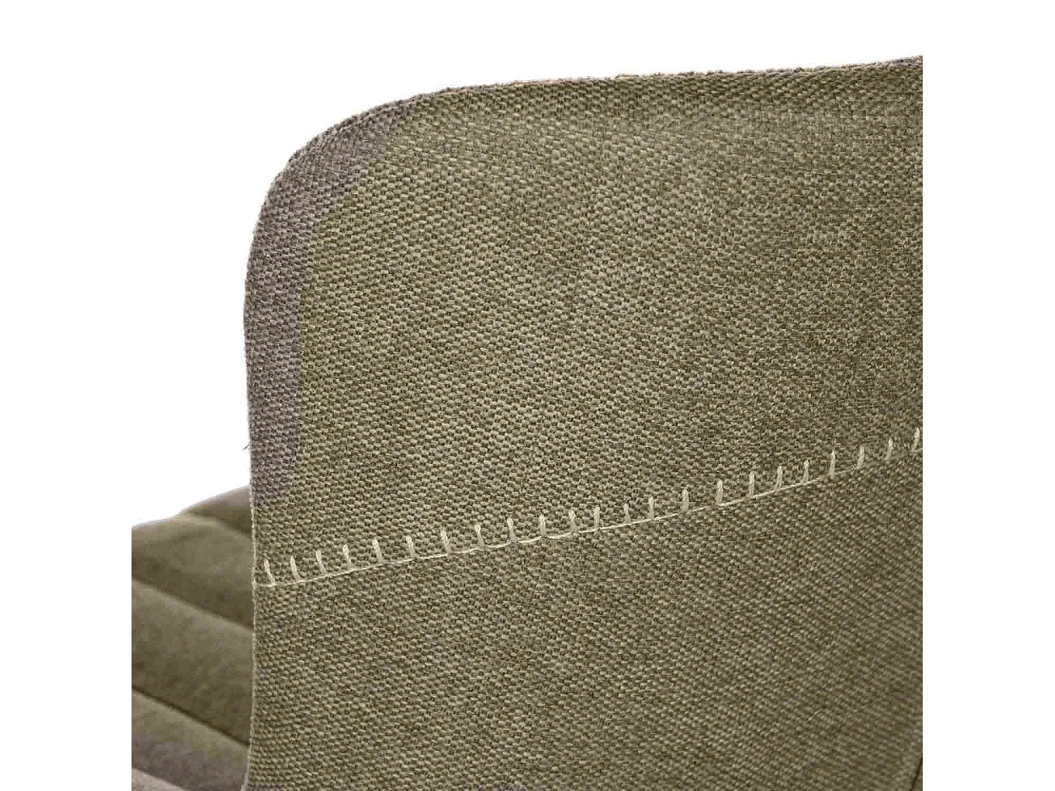 Chaise design tissu marron et pied métal noir Galia