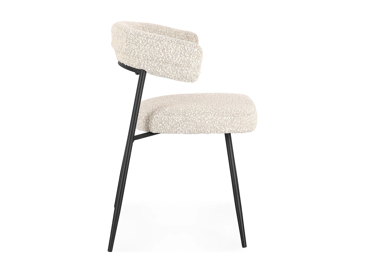 Lot de 4 chaises AMAIA – Confort rembourré & design contemporain-Crème