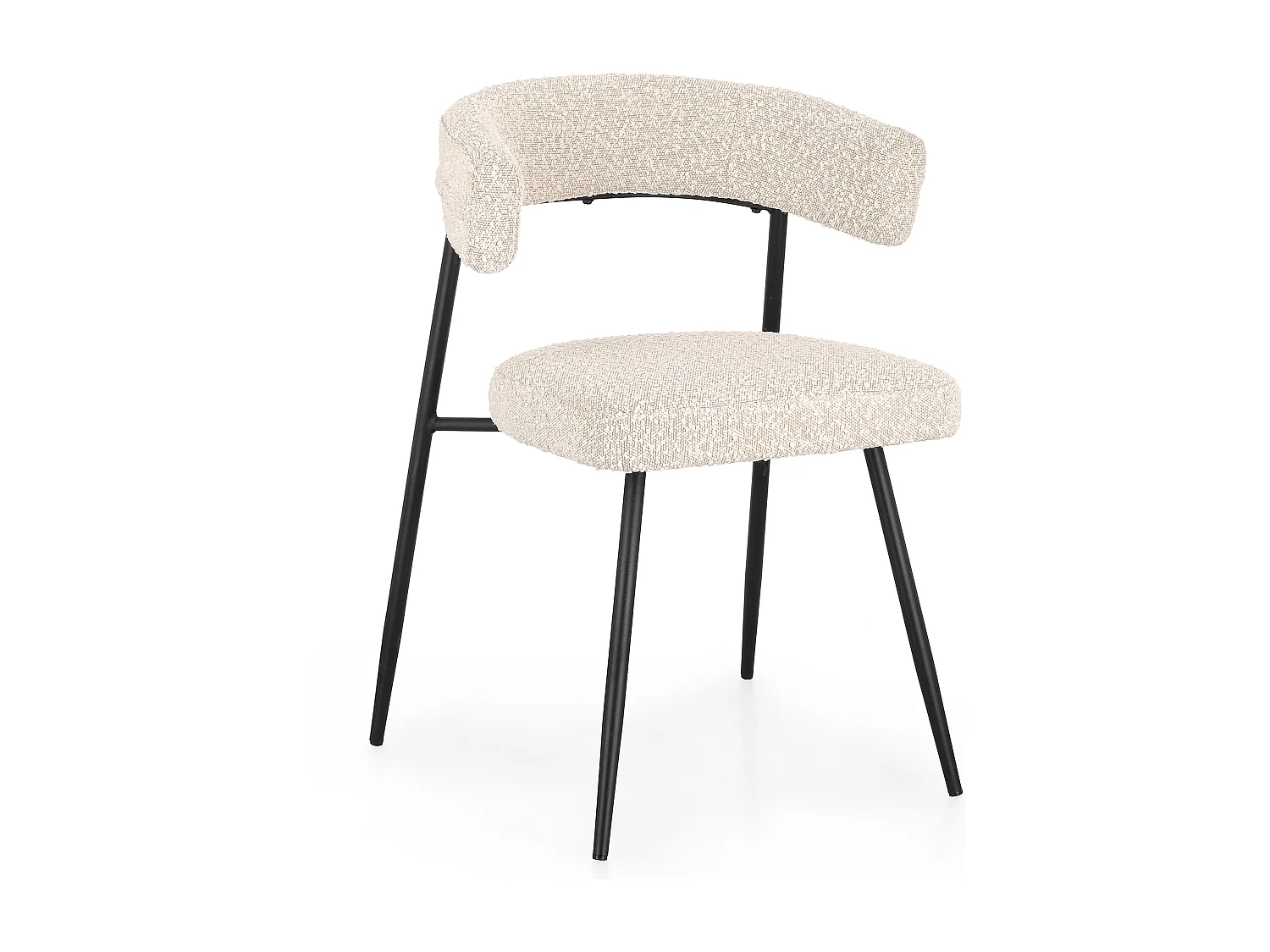 Lot de 4 chaises AMAIA – Confort rembourré & design contemporain-Crème