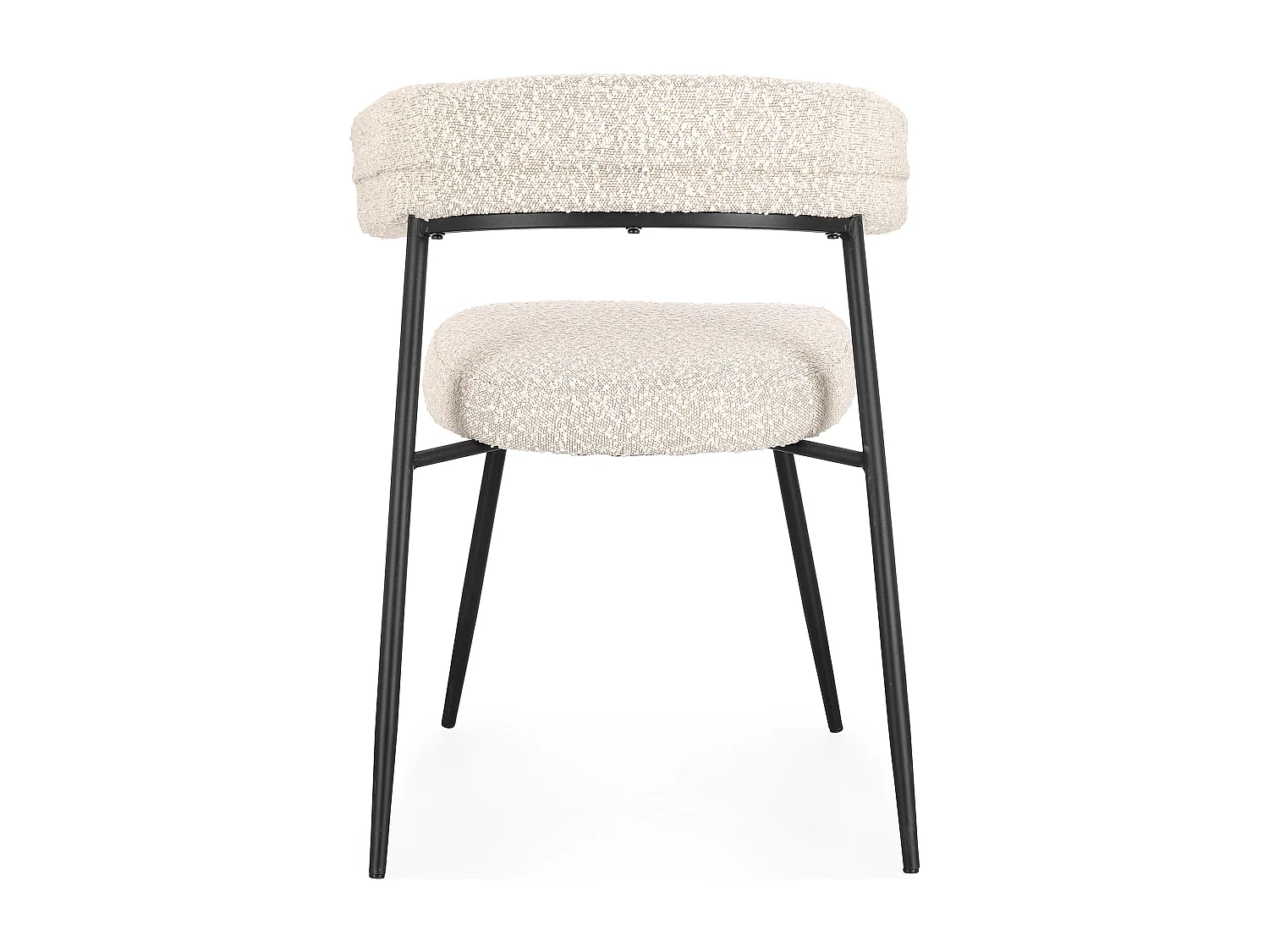 Lot de 4 chaises AMAIA – Confort rembourré & design contemporain-Crème