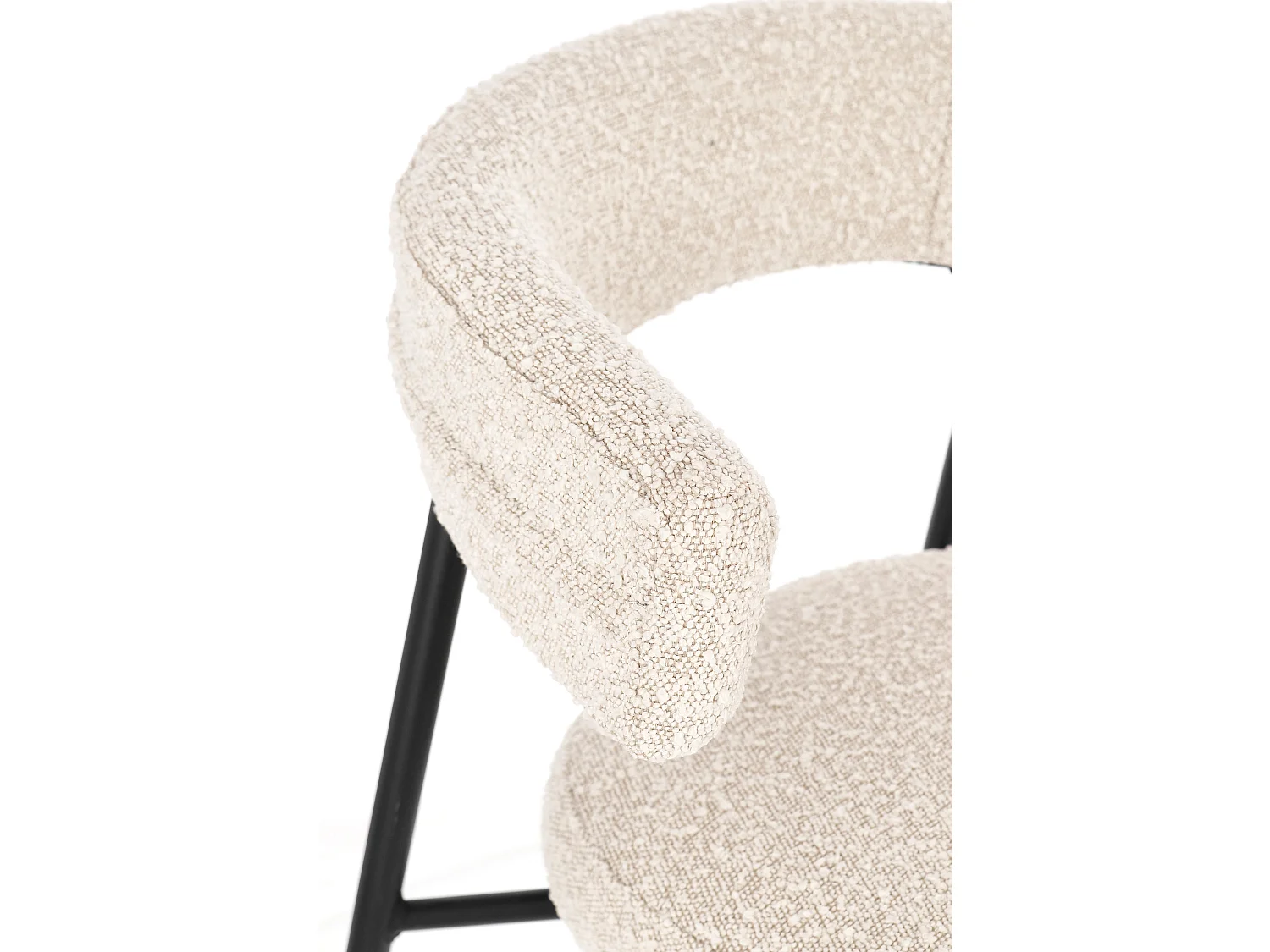 Lot de 4 chaises AMAIA – Confort rembourré & design contemporain-Crème