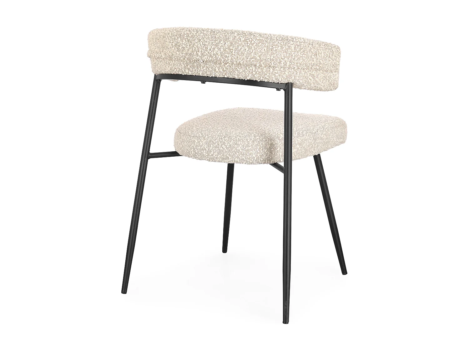 Lot de 4 chaises AMAIA – Confort rembourré & design contemporain-Crème