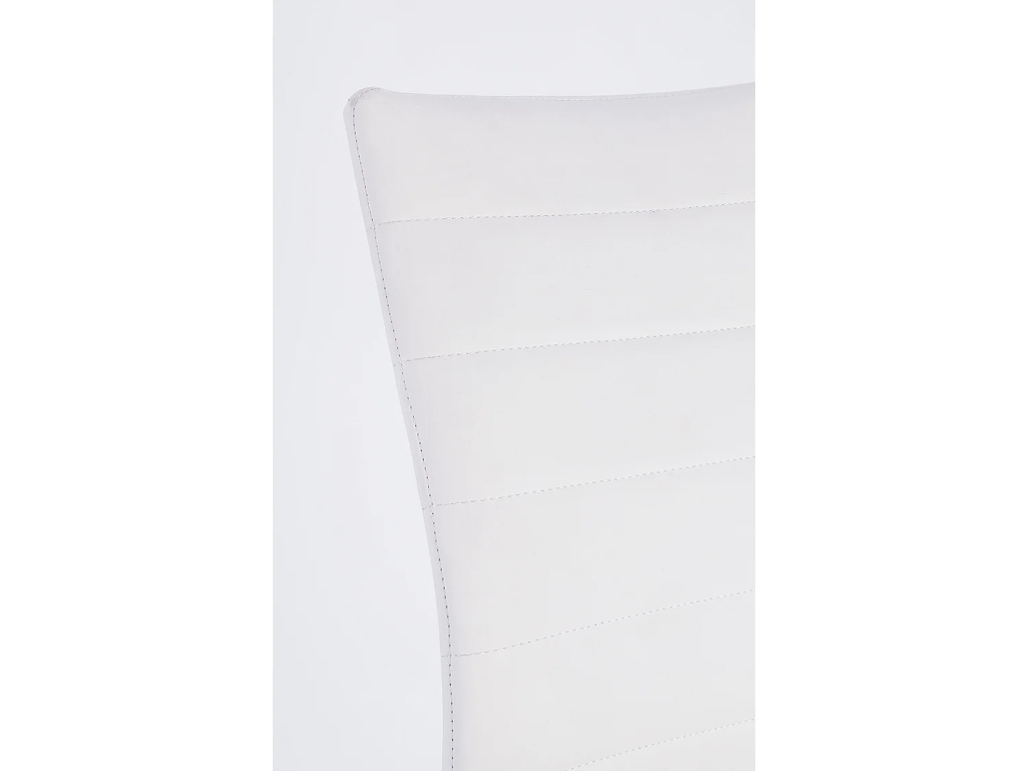 Set van 4 KYRA designstoelen – Kunstleer & verchroomde stalen poten-Kleur Wit