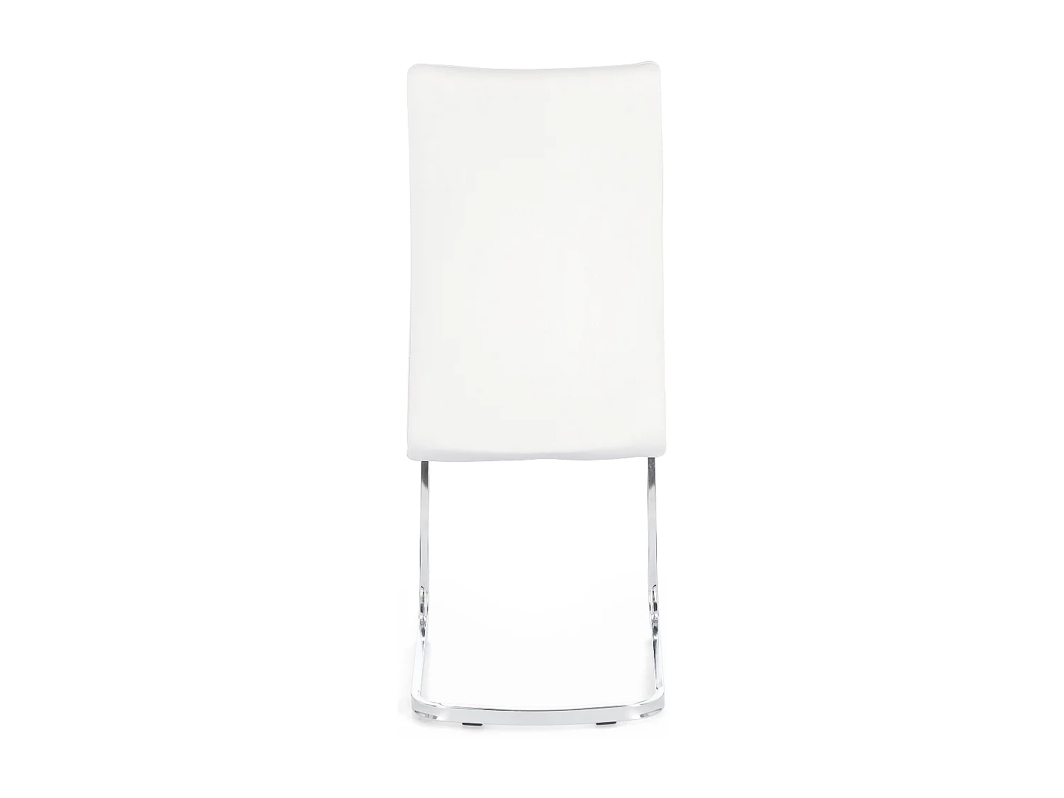 Set van 4 KYRA designstoelen – Kunstleer & verchroomde stalen poten-Kleur Wit