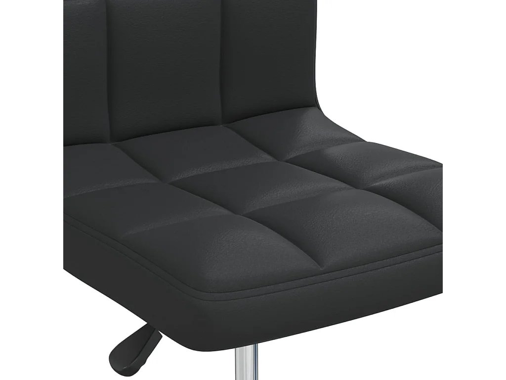 Chaise de salle à manger Noir Similicuir 5