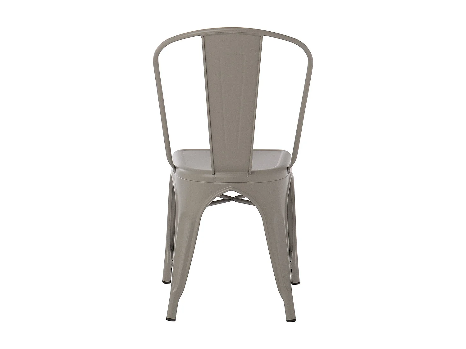 Chaise industrielle en acier brillant KONTOIR-Gris