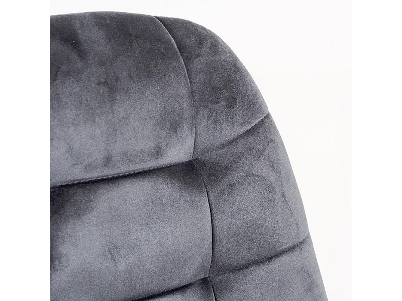 Silla Wany de terciopelo gris oscuro con patas de haya maciza clara - Lote de 2