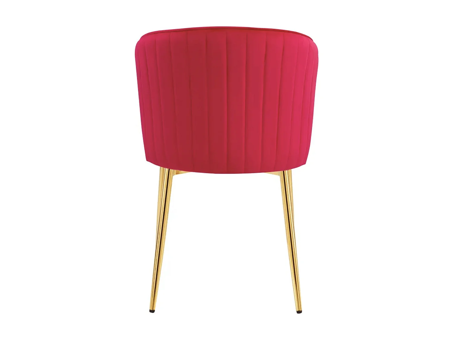 Lot de 4 chaise en velours et pied métal doré Kosmi-Fuchsia