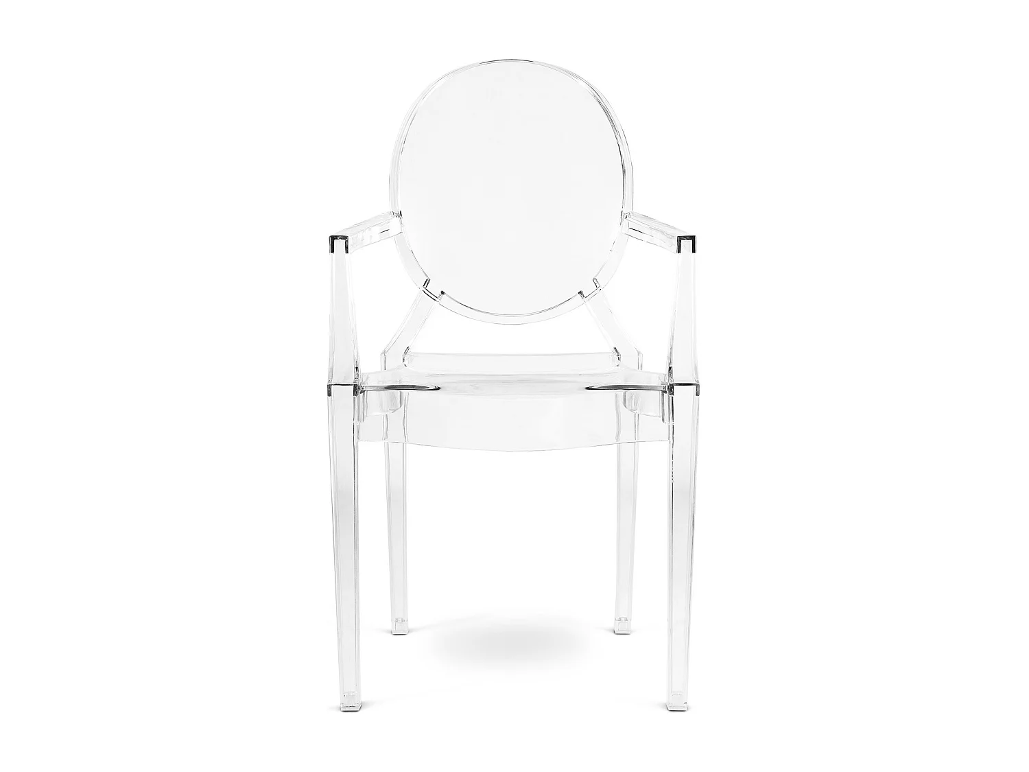 Fauteuil polycarbonate LOUIVA - Elégant et résistant-Transparent