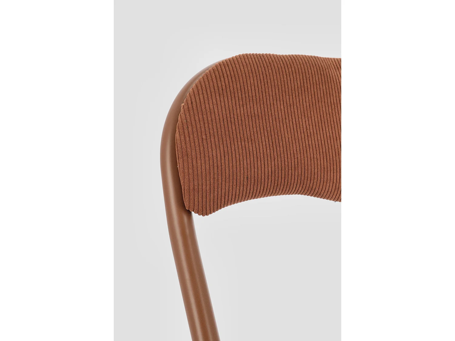 Lot de 6 chaises pliantes KIVA – Assise velours côtelé & pieds en acier-Orange