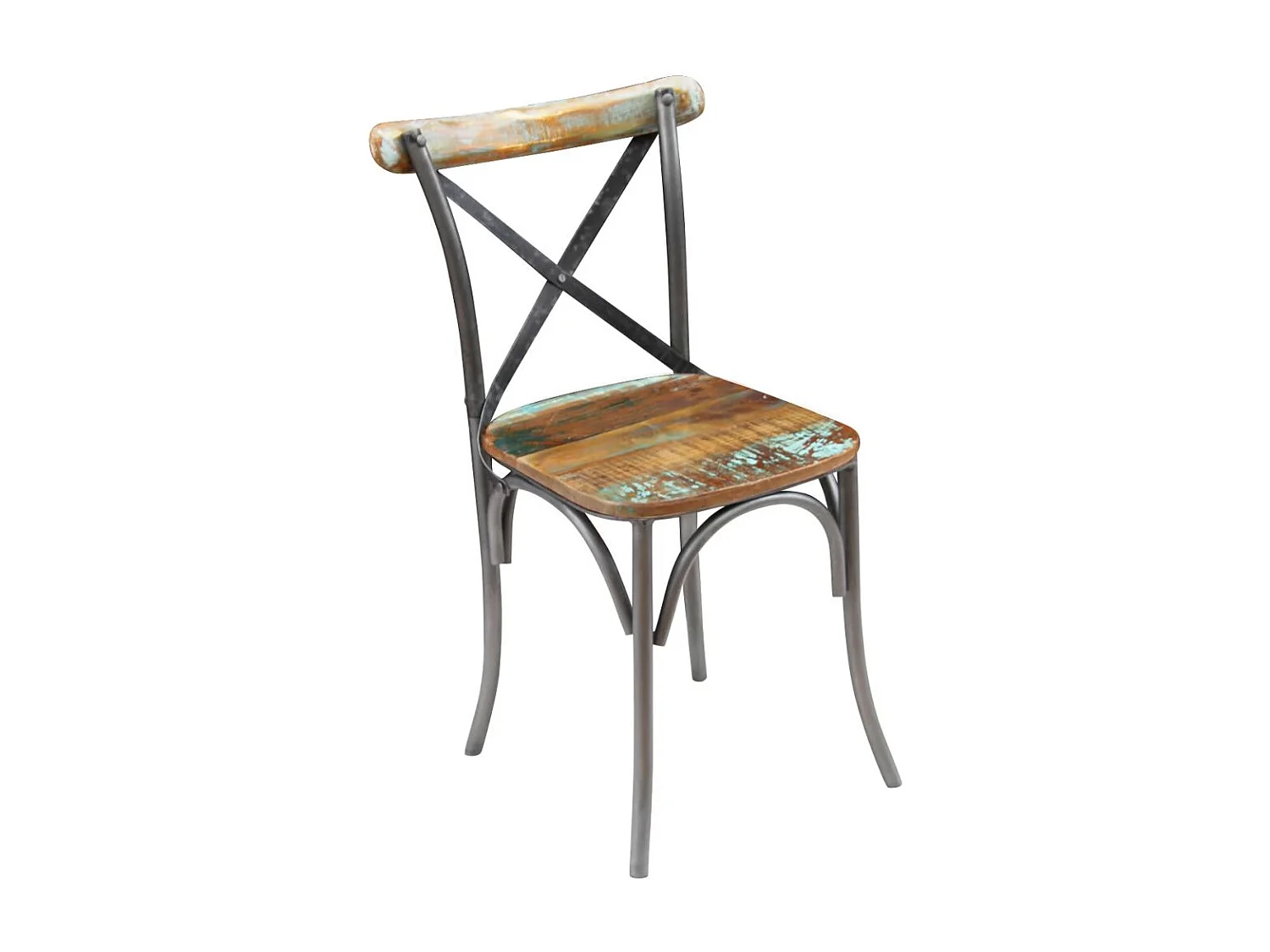 Chaise de salle à manger 6 pc Bois de récupération massif