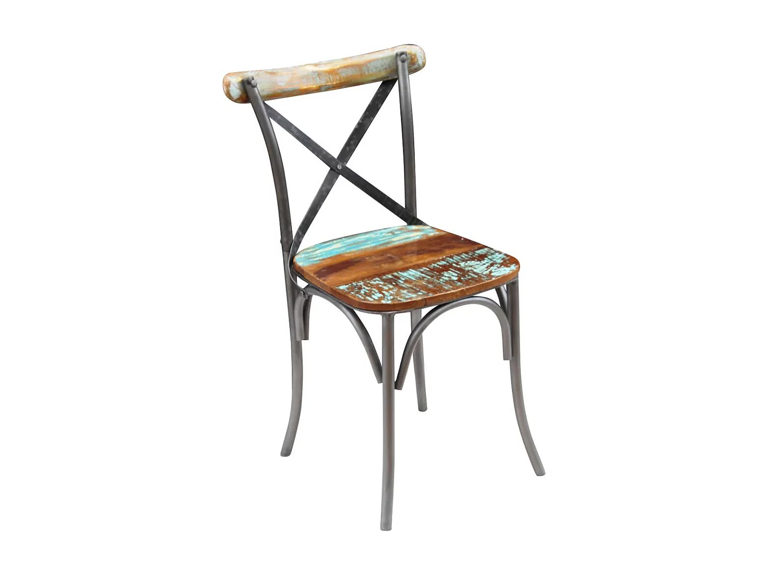Chaise de salle à manger 6 pc Bois de récupération massif