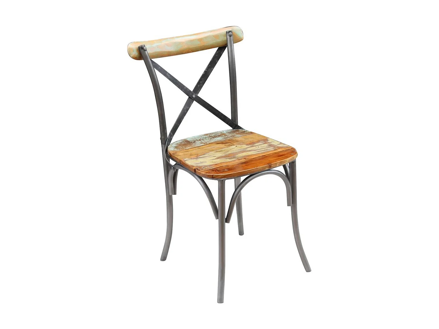 Chaise de salle à manger 6 pc Bois de récupération massif