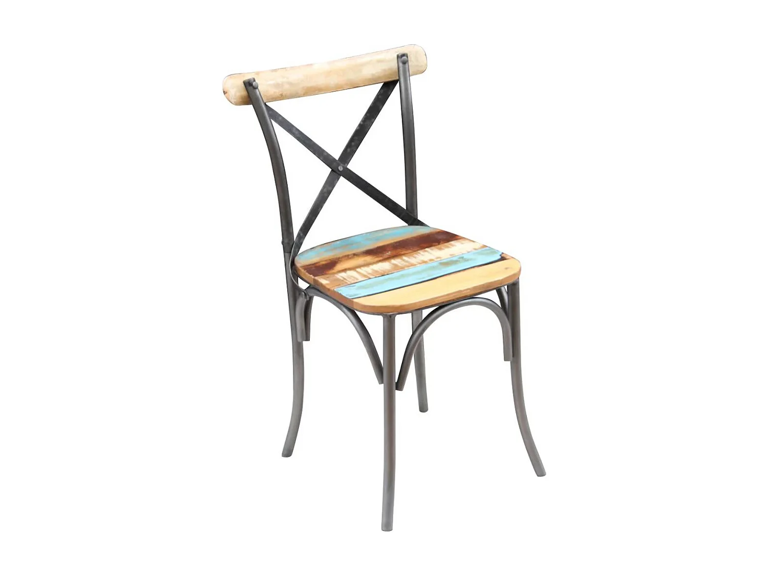 Chaise de salle à manger 6 pc Bois de récupération massif