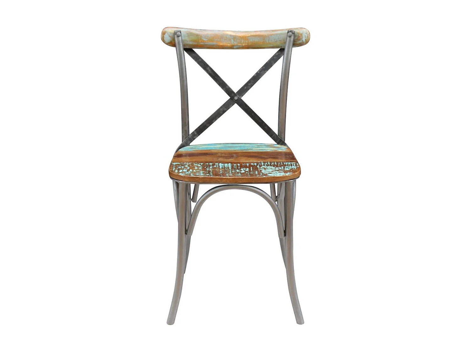 Chaise de salle à manger 6 pc Bois de récupération massif