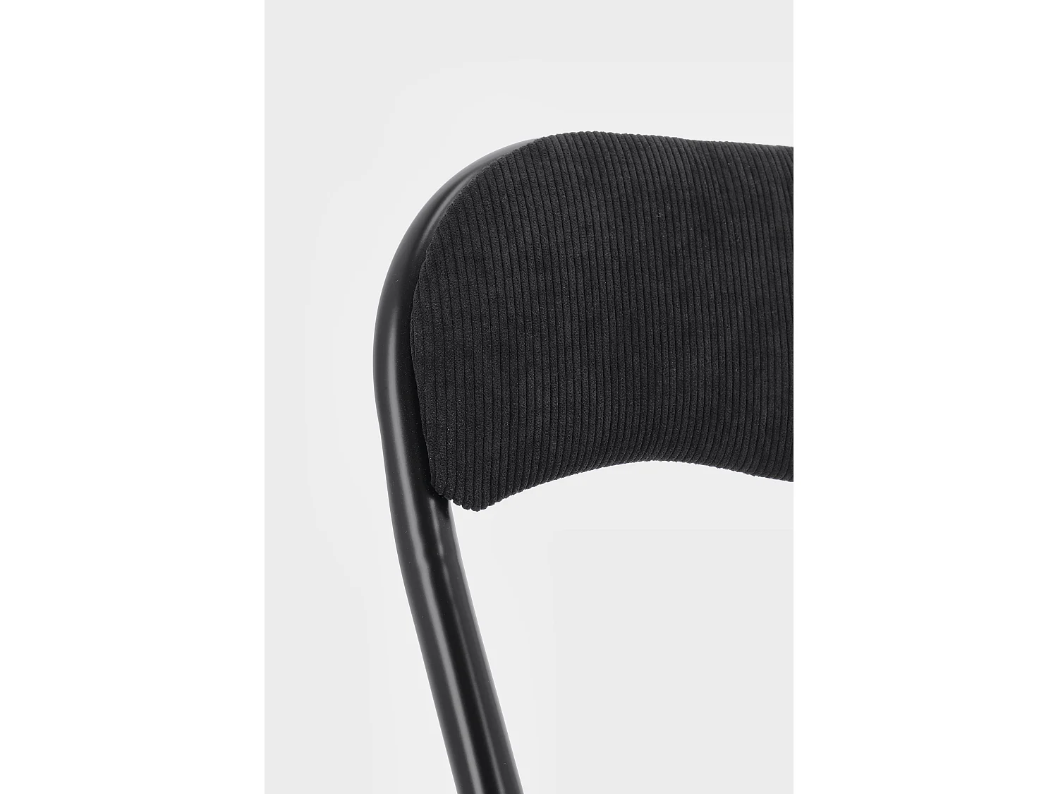 Juego de 6 sillas plegables KIVA – Estructura de pana y acero-Negro