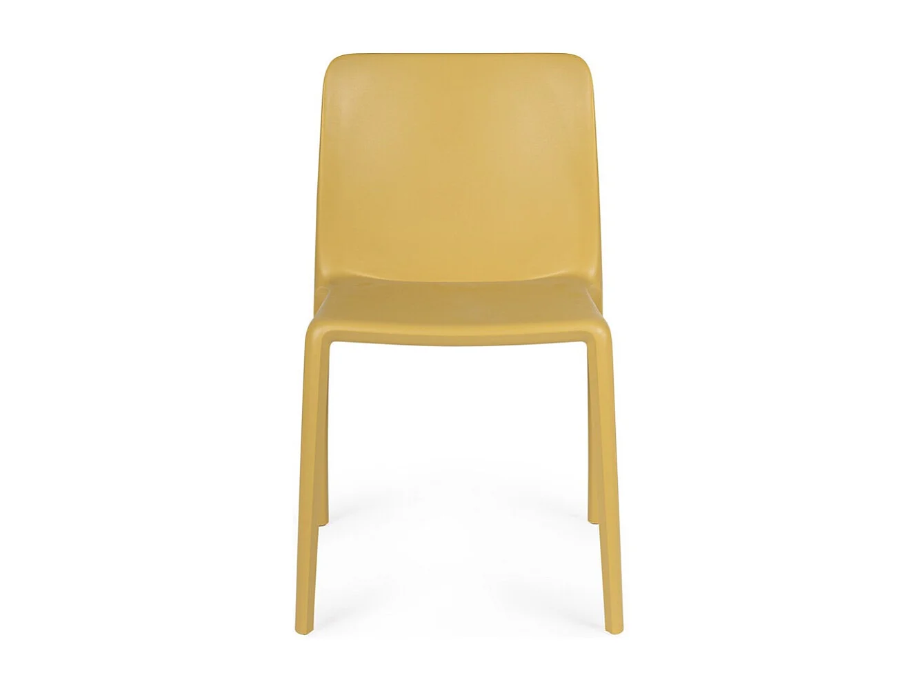 Lot de 4 chaises empilables polypropylène KLOVIS-Jaune