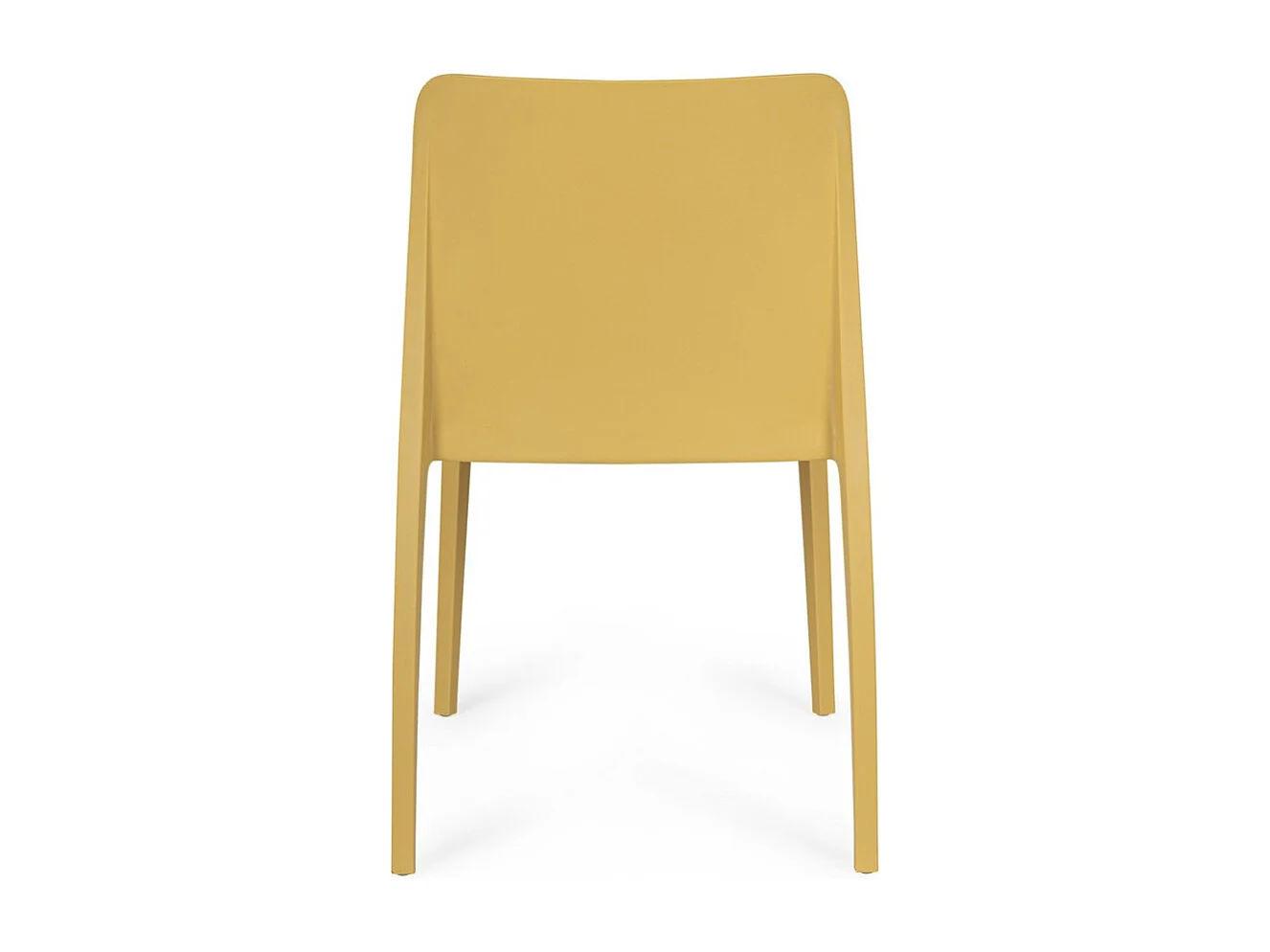 Lot de 4 chaises empilables polypropylène KLOVIS-Jaune