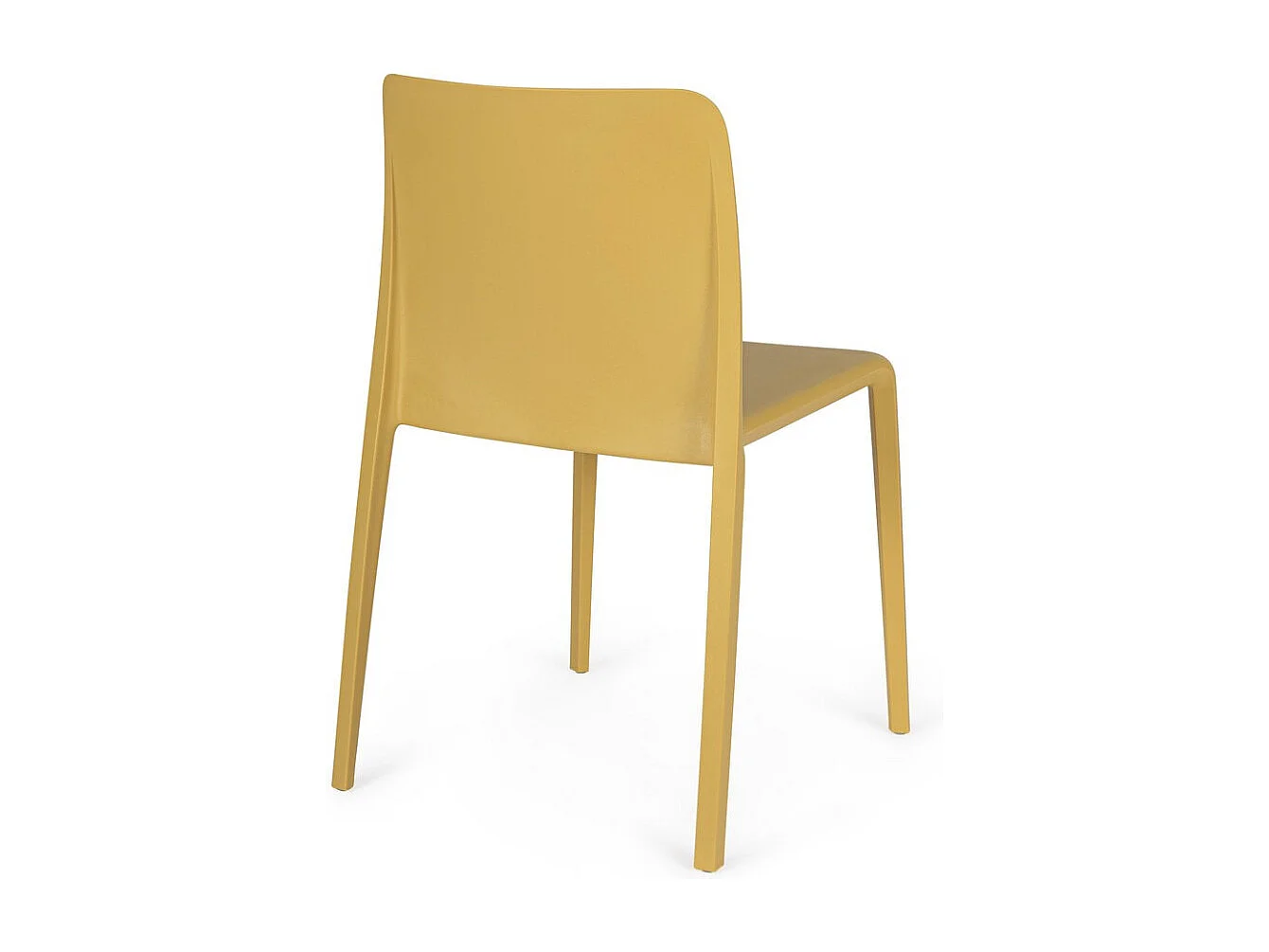 Lot de 4 chaises empilables polypropylène KLOVIS-Jaune
