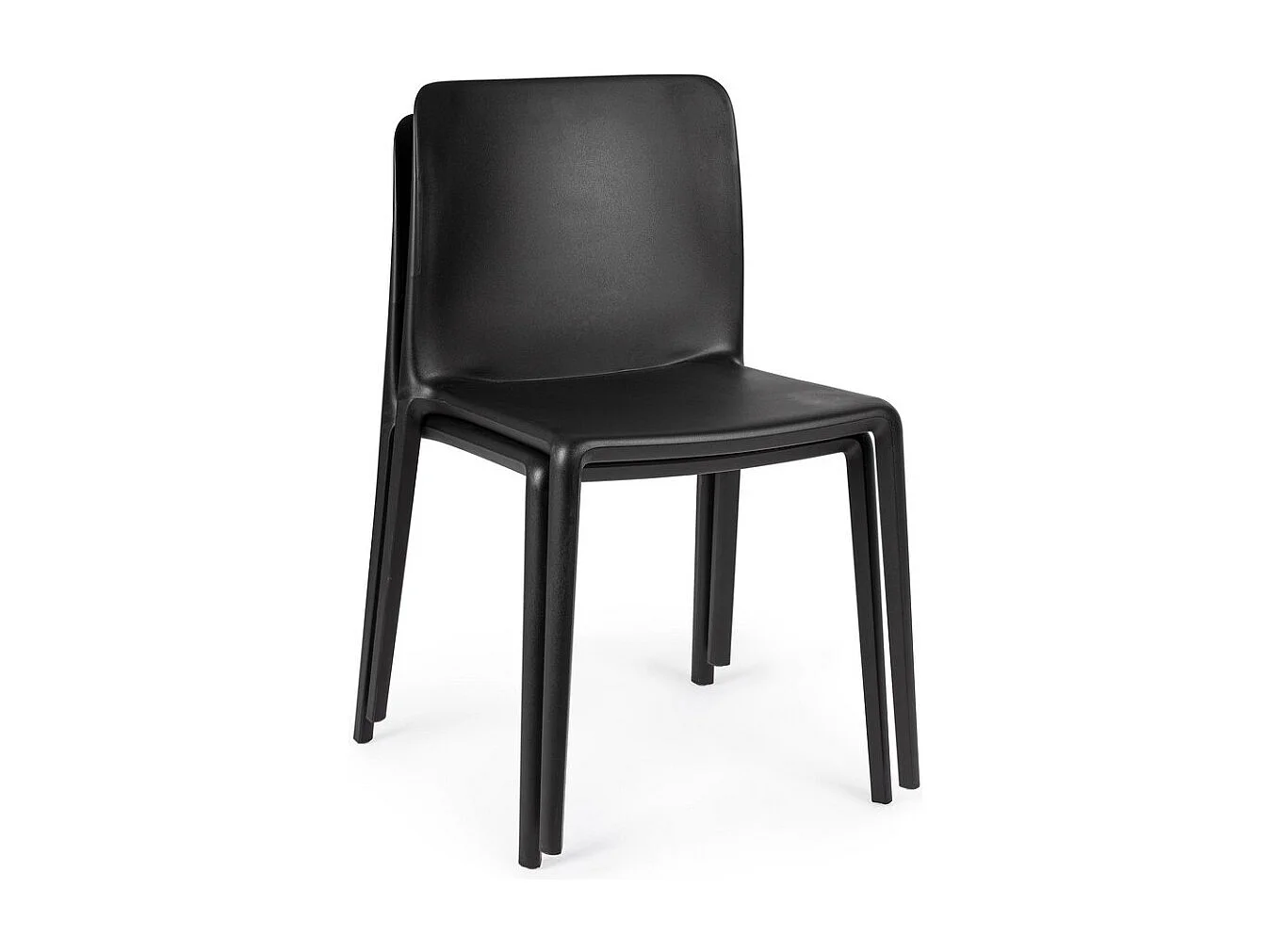 Lot de 4 chaises empilables polypropylène KLOVIS-Jaune