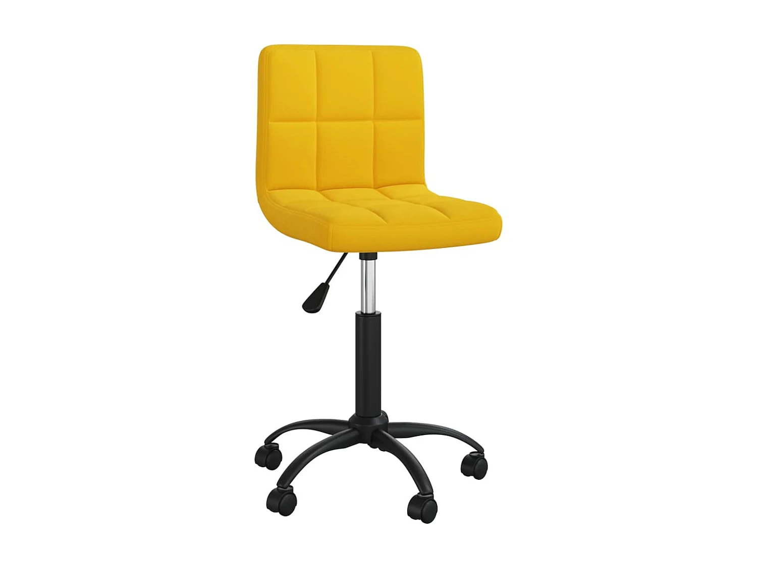 Chaise pivotante de salle à manger Jaune moutarde Velours 7