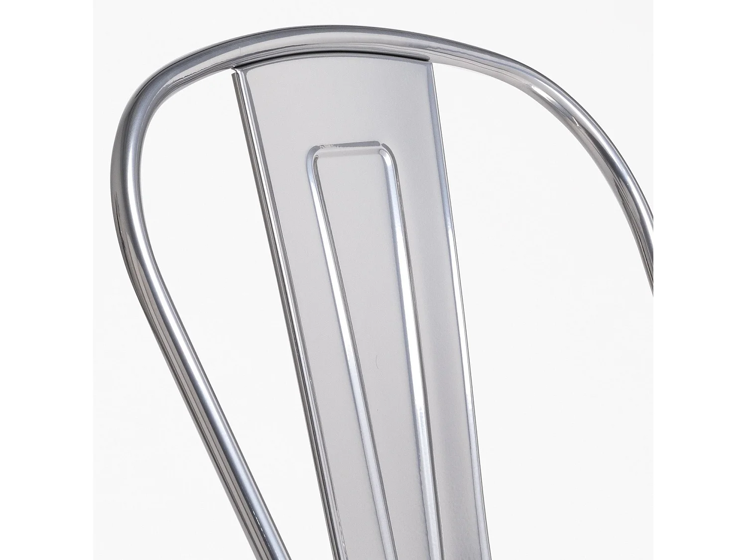 Chaise industrielle acier brossé Kanbo-Acier argenté