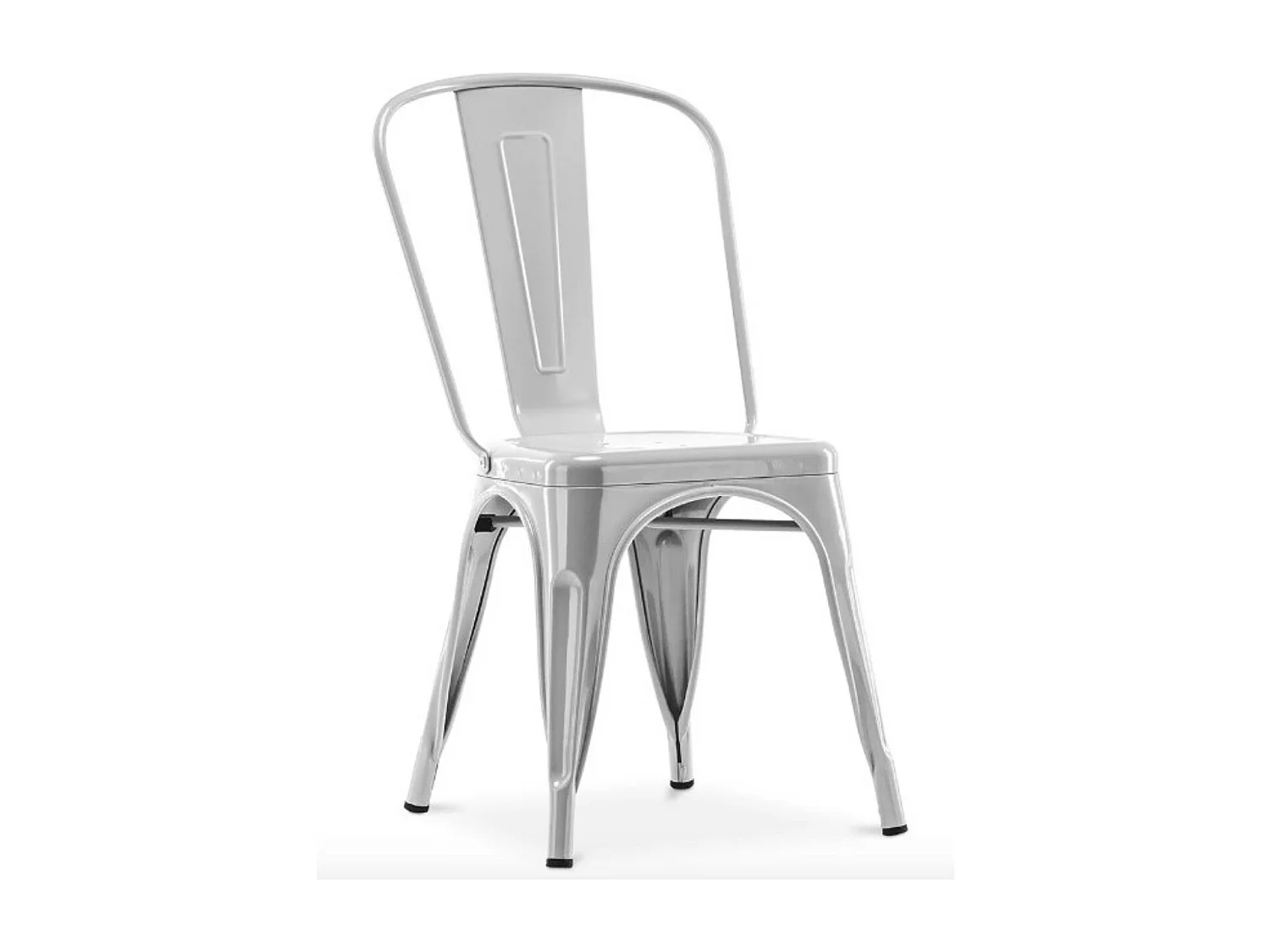 Chaise industrielle acier brossé Kanbo-Acier argenté