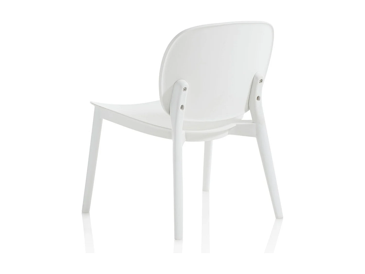 Chaise empilable polypropylène blanc Mohan - Lot de 2