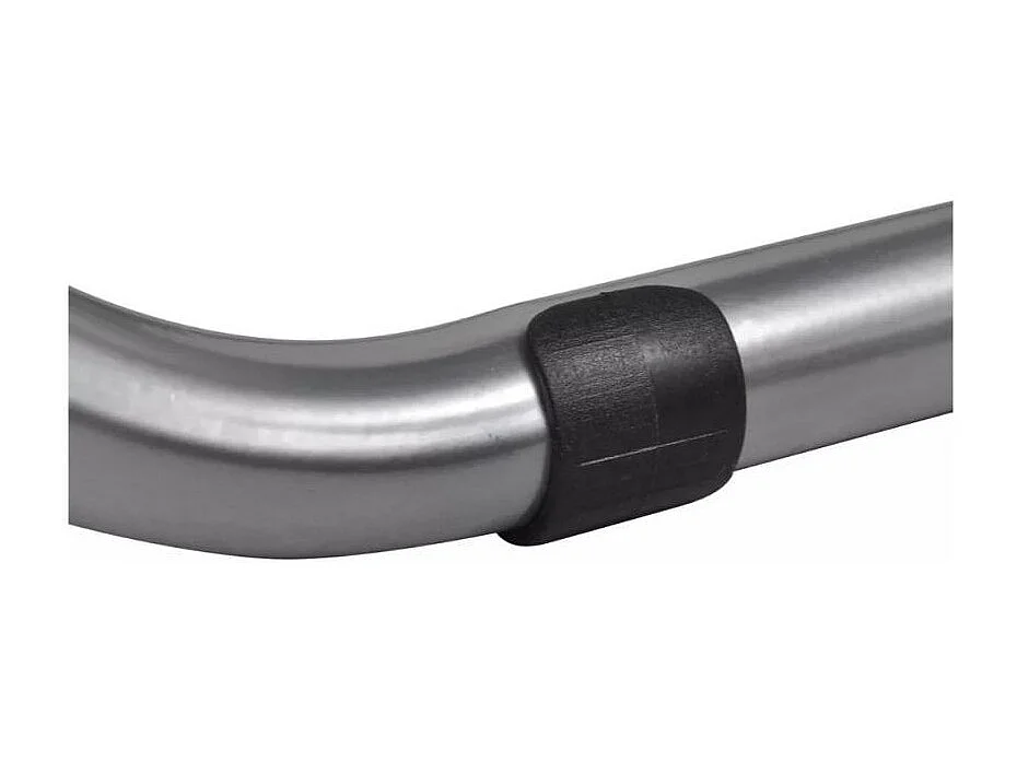 Chaise simili cuir noir et pied métal chromé Karel - Lot de 6