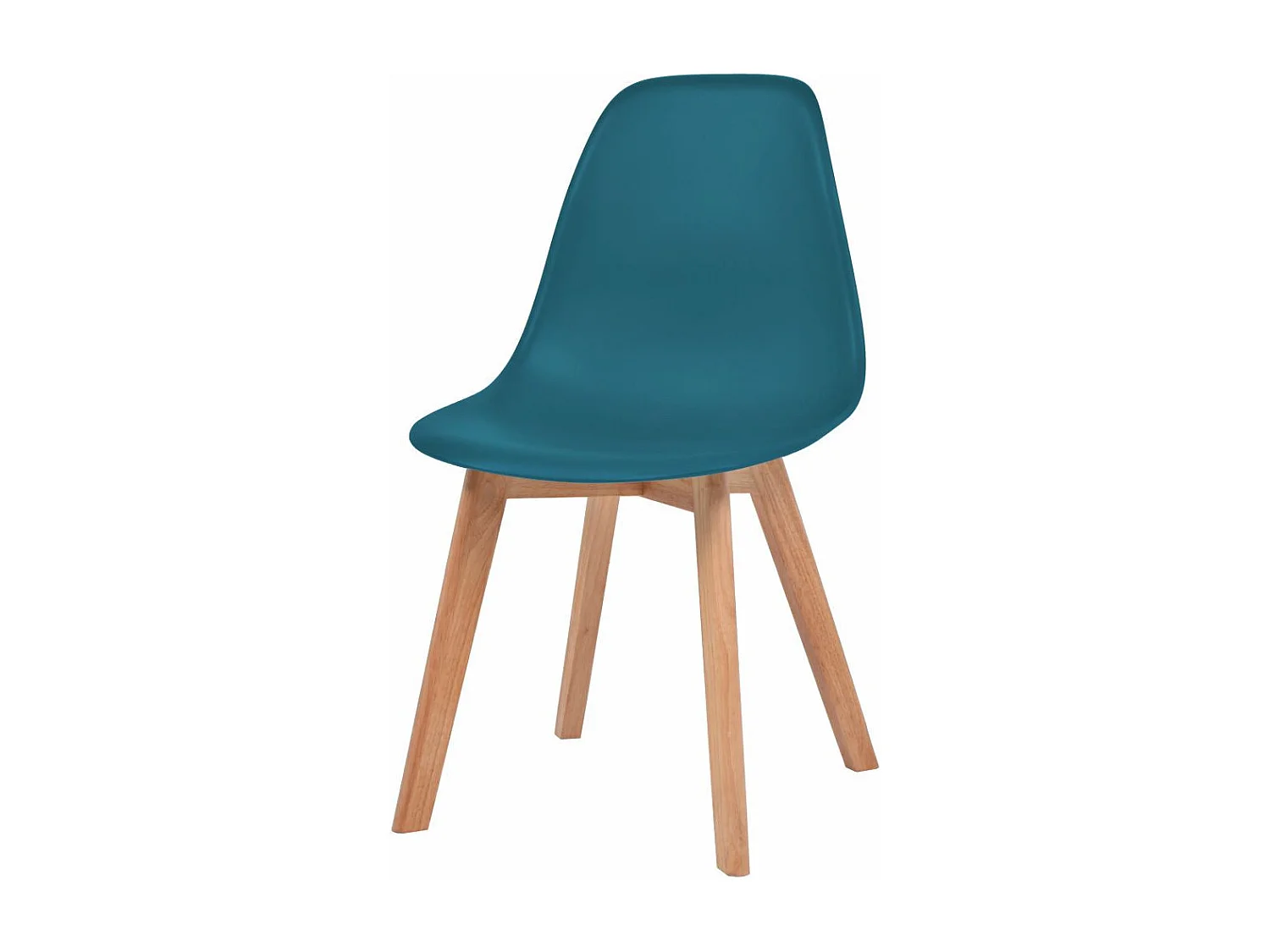 Chaise de salle à manger 6 pc Turquoise Plastique 2