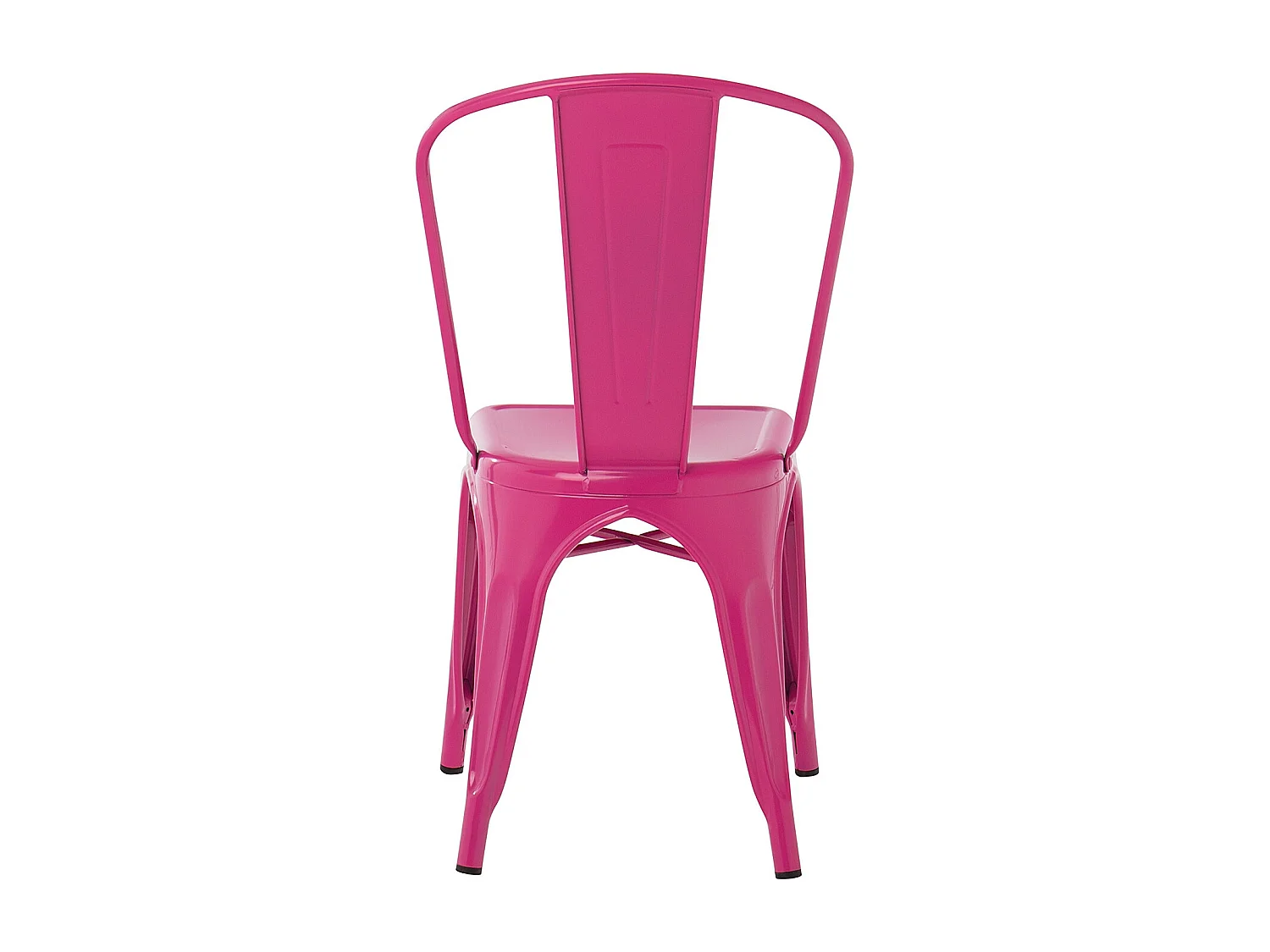 Chaise industrielle en acier brillant KONTOIR-Fuchsia