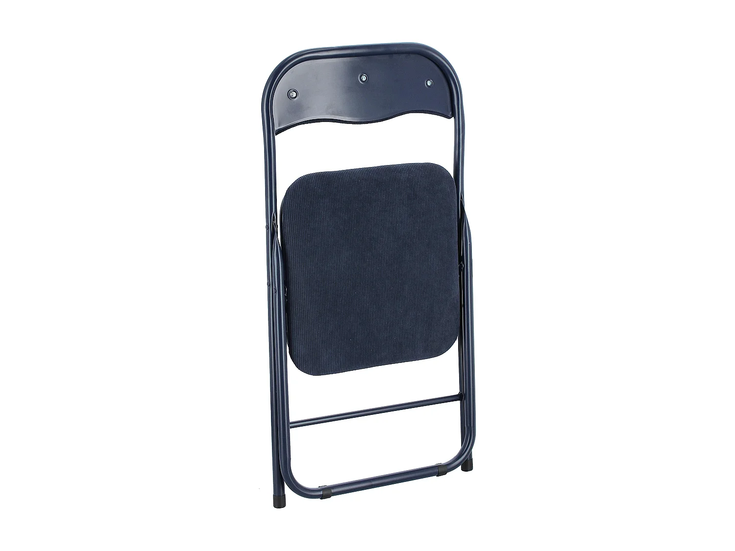 Juego de 6 sillas plegables KIVA – Estructura de pana y acero-Azul